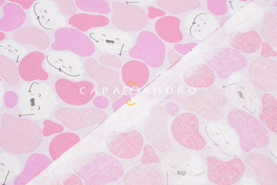 Ткань Ситец 95 см 100 гр рис 60045 вид 2 Облачки