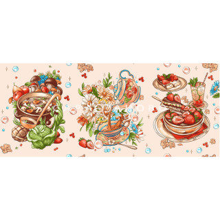 Рогожка 150 см 163 гр наб. рис 29342 вид 1 "Вкусности" 