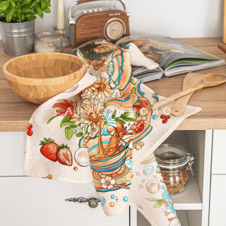 Рогожка 150 см 163 гр наб. рис 29342 вид 1 "Вкусности" 