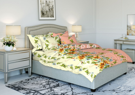 Ткань Бязь 150 см рис.   3673-3 "Соловьиные трели"