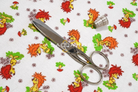 Ткань Фланель 90 см рис. 5055-2 "Маленькие ёжики"