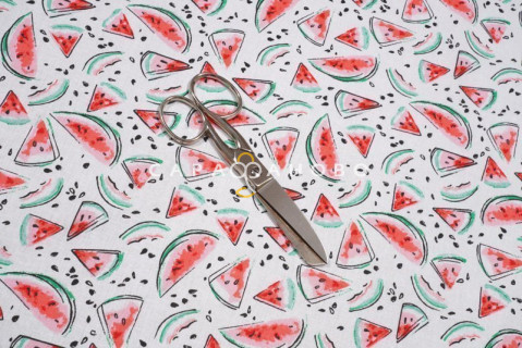 Ткань Перкаль 150 см рис 13284 вид 3 Арбузики