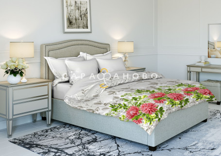 Ткань Бязь 220 см рис.  5562-2 "Астры купон"