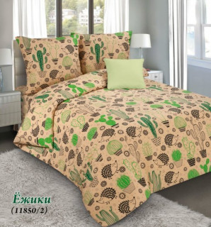 Ткань поплин 220 см рис "Ёжики" рис 11850 вид 2