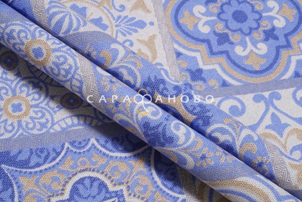 Ткань Рогожка 150 см рис. 12557-1 Сицилия