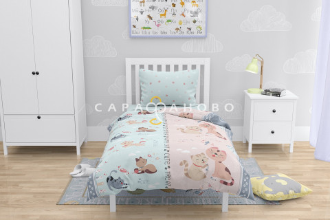 Ткань Бязь 150 см рис.  9790+9913 "Том+Том компаньон"
