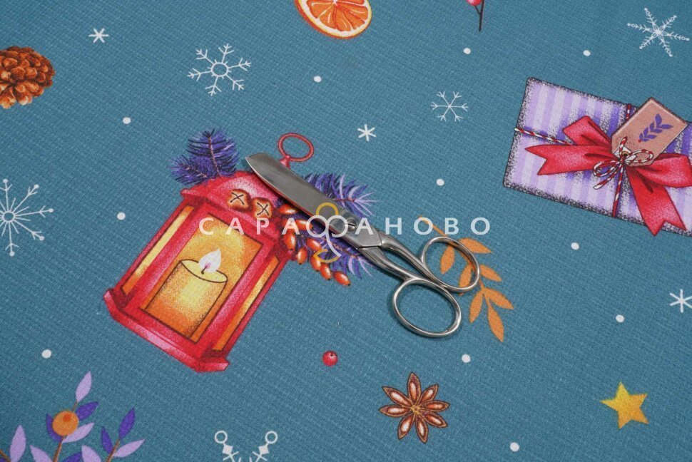 Ткань Вафельное полотно 150 см рис. 660541 Колядки