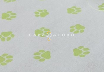 Ткань Бязь детская 150 см 120 гр Лапки 2298а-1
