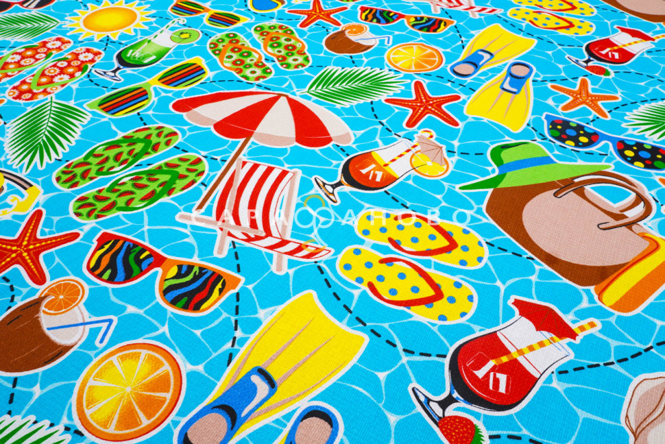 Ткань полотенечная 150 см рис. Ривьера