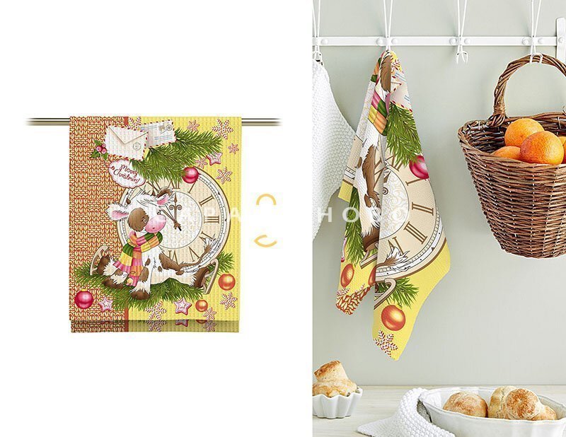 Ткань Полотно вафельное 50 см Пять минут рис 5643 вид 3
