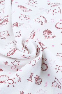 Ткань 30/1 ОЕ Интерлок Набивной Чулок 2929-v-v-10