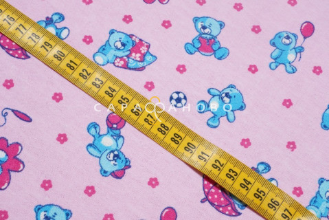 Ткань Фланель 90 см рис.  5264-2 "Крошка мишутка"