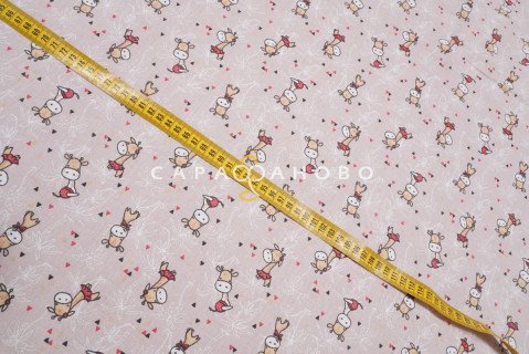 Ткань Бязь 150 см 120 гр рис. 163в1/1 Жирафы