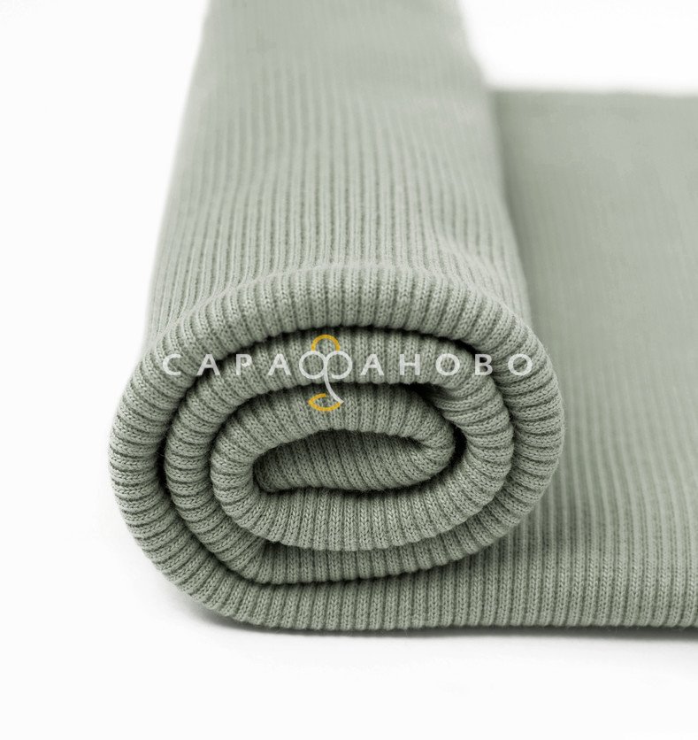 Ткань Кашкорсе 24/1 Кардное Однотон шалфей