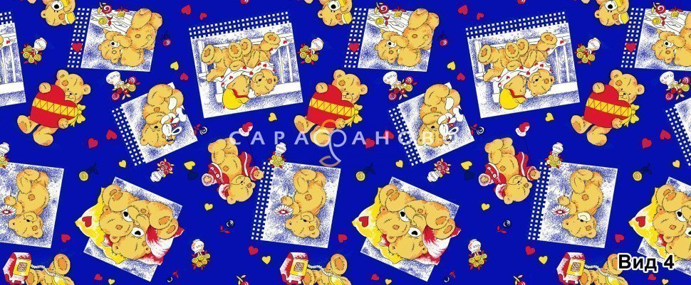 Ткань бязь 150 см детская 100 гр/м2 рис 543 вид 4