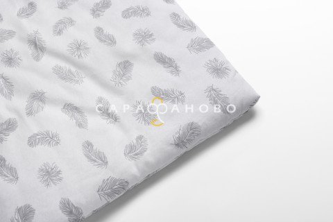 Тик набивной 220см "Хлопок" рис 2200 WHITE