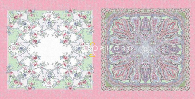 Ткань Бязь Комфорт 150 см Платки головные "Armonica" рис 13185 вид 1