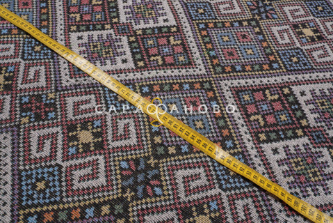 Ткань Гобелен жаккард 150 см рис KS20